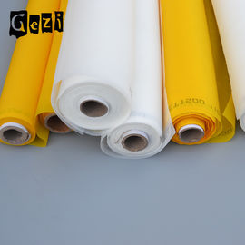 China Weave liso amarelo branco da malha da impressão de tela de seda do poliéster da tensão alta fornecedor