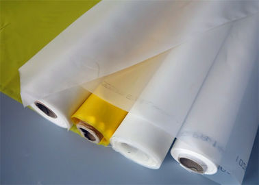 China Malha da impressão da tela do poliéster do Weave liso, malha amarela branca da tela da tela fornecedor