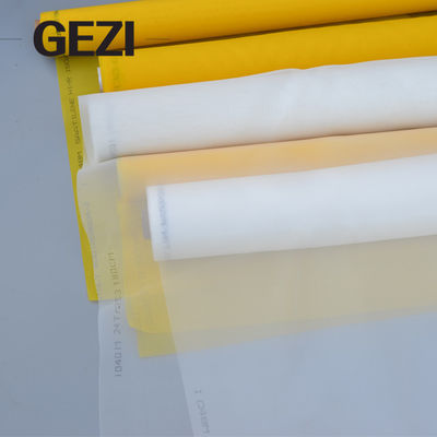 China tela de impressão amarela da tela 90T, tela de impressão da tela do poliéster para o PWB oval da impressão e impressão do t-shirt fornecedor
