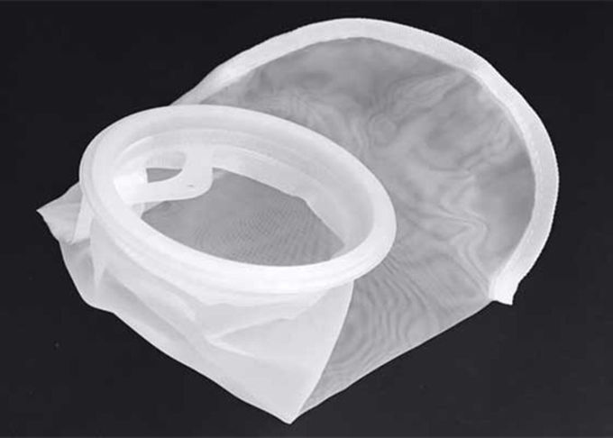O filtro líquido de nylon do saco de filtro de FDA golpeia o anel plástico 75 100 de 4 polegadas malha de 150 mícrons