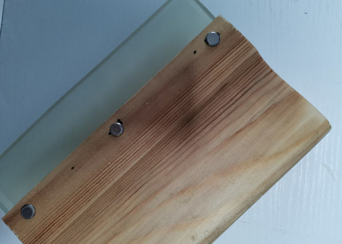 Rodo de borracha da impressão da tela do punho da madeira de pinho com a lâmina clara de 70 durómetro